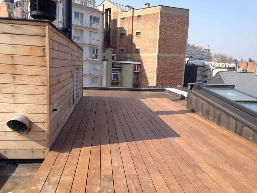 Terrasse en bois exotique a Bruxelles