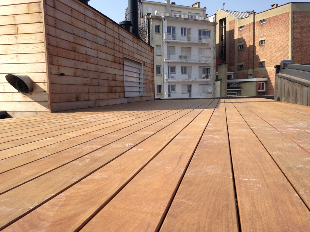Terrasse en bois exotique a Bruxelles