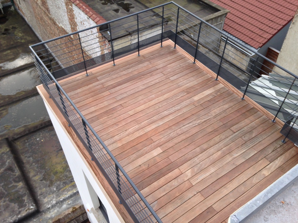 Terrasse en bois exotique a Bruxelles