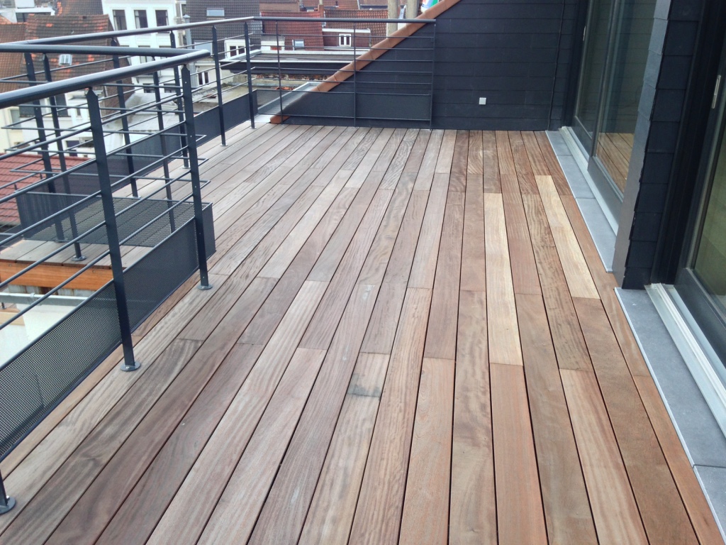 Terrasse en bois exotique a Bruxelles